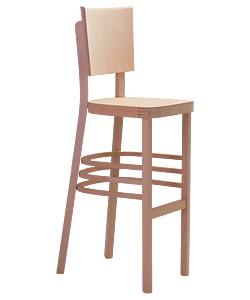 Linetta BAR stool for homes and restaurants can complement Linetta dining chairs in interiors. From the Czech manufacturer Sádlík, it is possible to order tables in the same wood stain color and the appropriate height for the bar stools